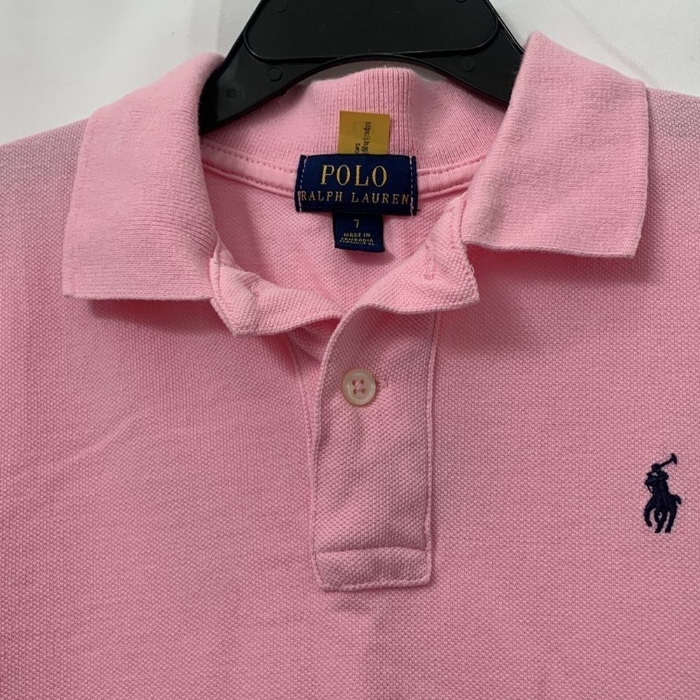 Boys Polo By Ralph Lauren Pink Polo Size 7 EUC - Picture 6 of 8